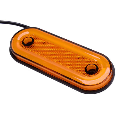 8x Universal Amber Oval LED Side Marker Lights for Car SUV Truck