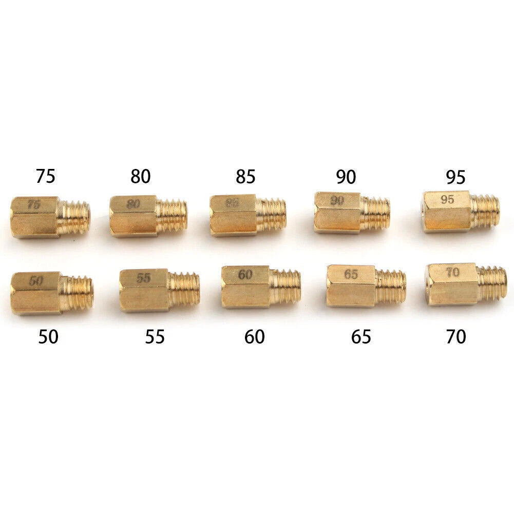 10pcs Carb Main Jets for MIKUNI VM/TM/TMX AX100 (50-95)