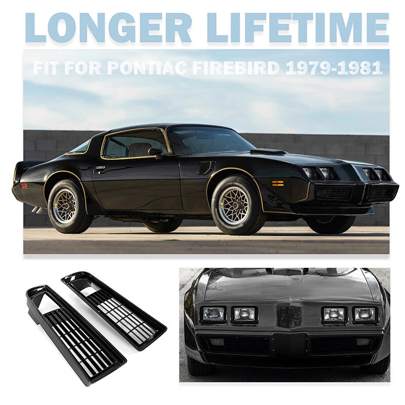 Front Nose Bumper Grill Cover Set for 1979-1981 Pontiac Firebird Trans Am