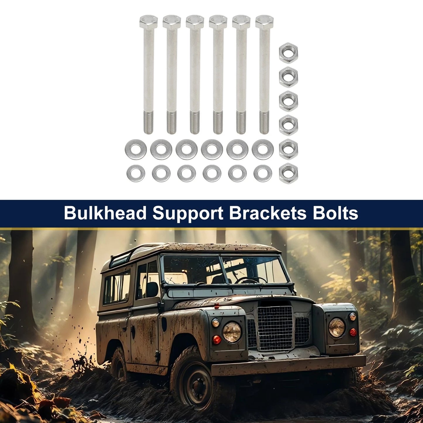 Bulkhead Support Brackets & Bolts for Land Rover 88/109 (1961-1986)