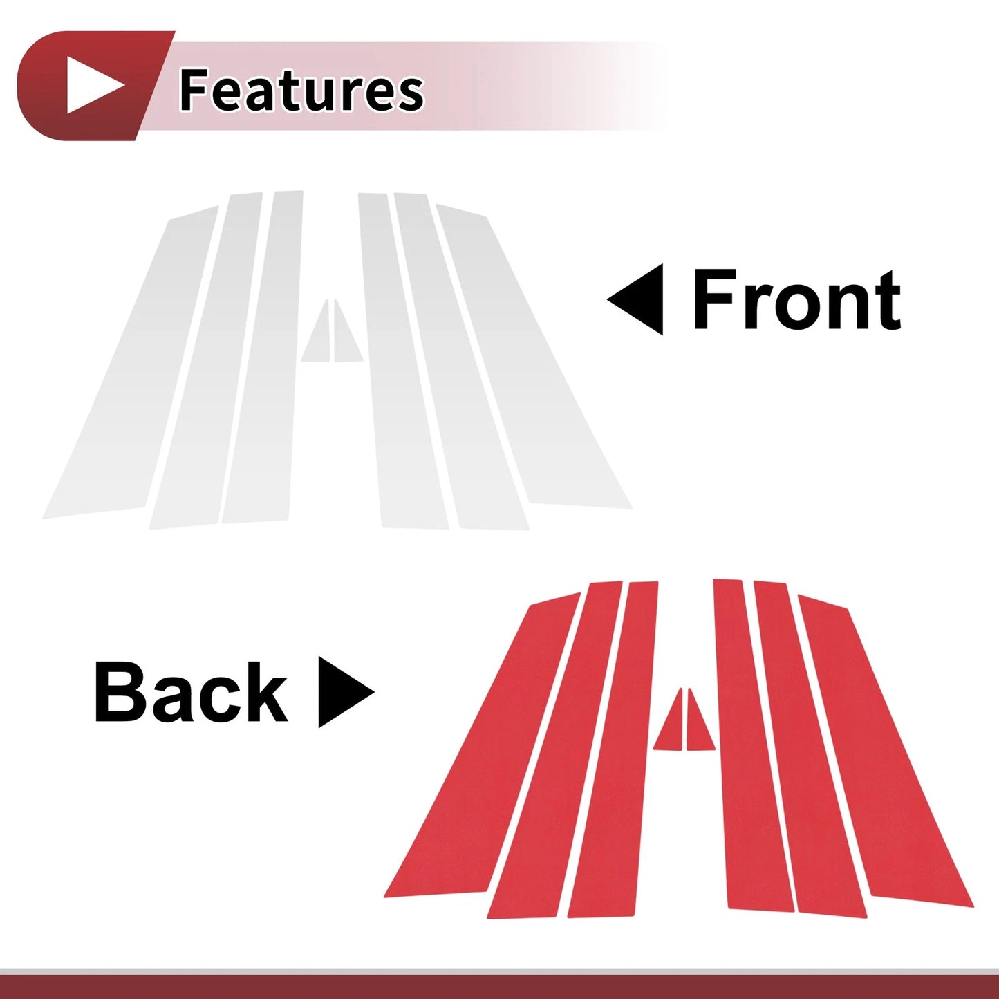 Door Pillar Window Trim for Chevrolet Impala Silver Tone Front Rear Left Right