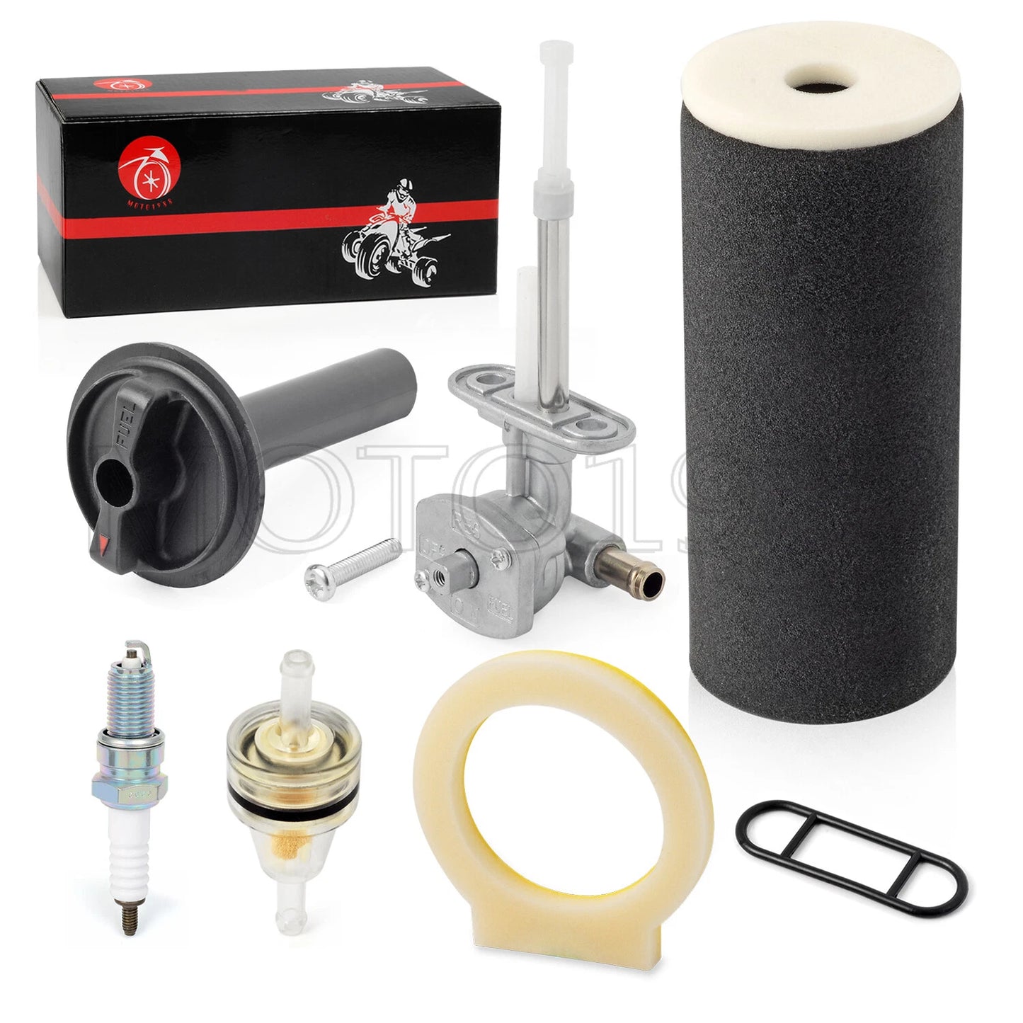 Air Filter Foam & Fuel Valve Petcock for Yamaha Grizzly YFM660F (2002–2008)