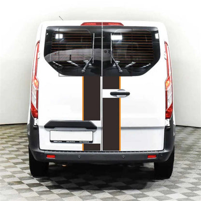 Racing Stripe Vinyl Sticker for Car Truck Black & Orange