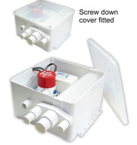 Shower Drainage Tank & Pump Kit for Boat/Caravan/RV 12V