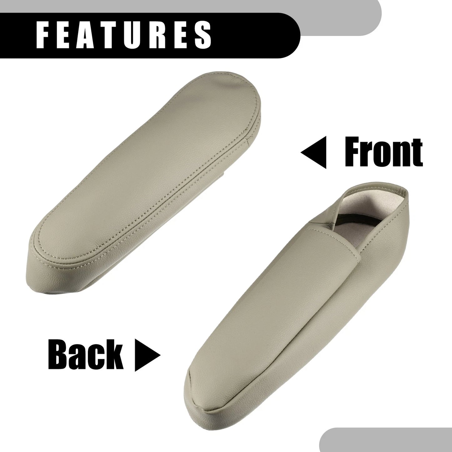 Center Console Seat Armrest Cover for Toyota Sequoia (2001-2007) Beige