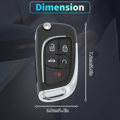 5x Buttons Key Fob Shell Case Keyless for Chevrolet Camaro Equinox (2010-2019)