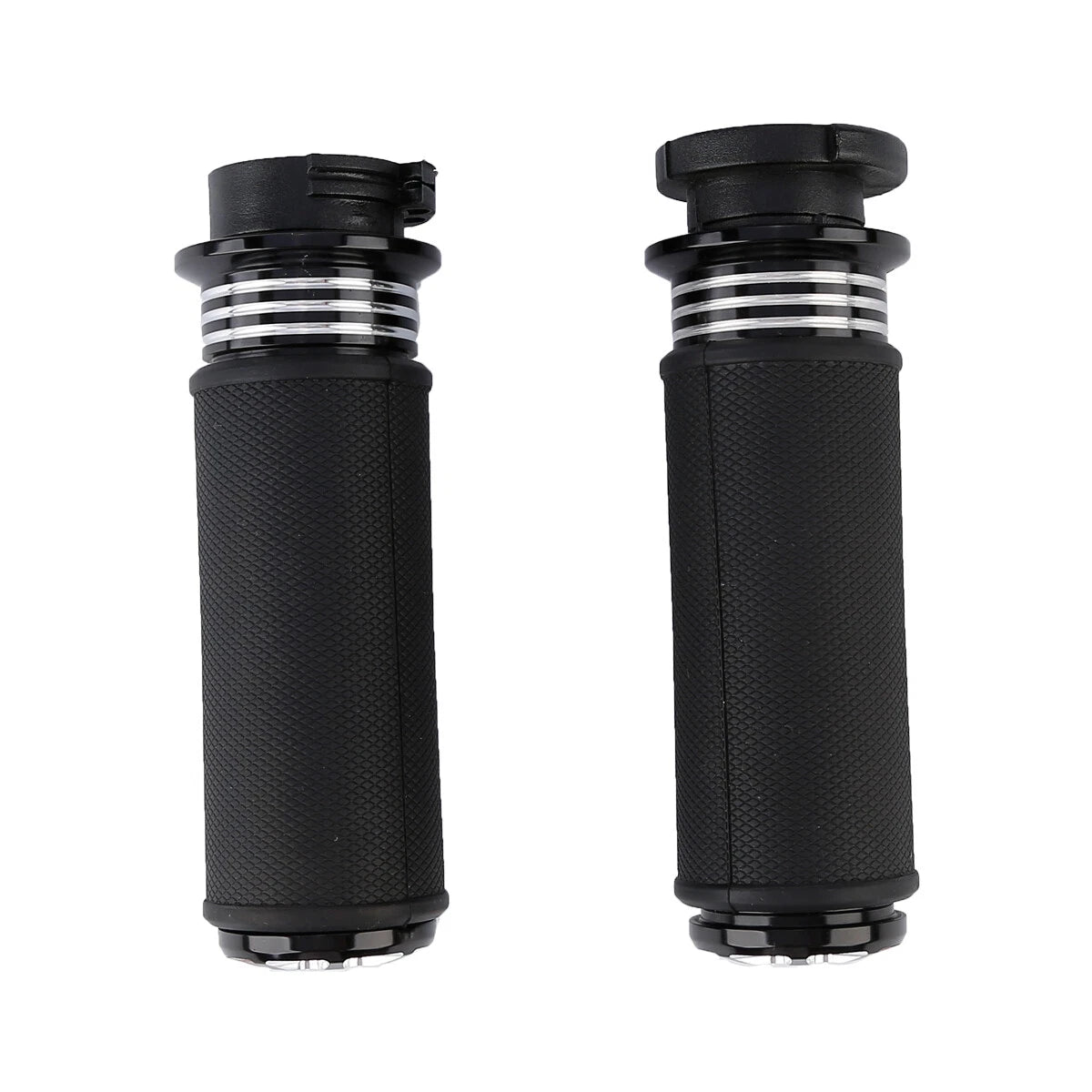 1'' Black CNC Handlebar Grips for Harley V Rod VRSC VRSCR (2002-2017)
