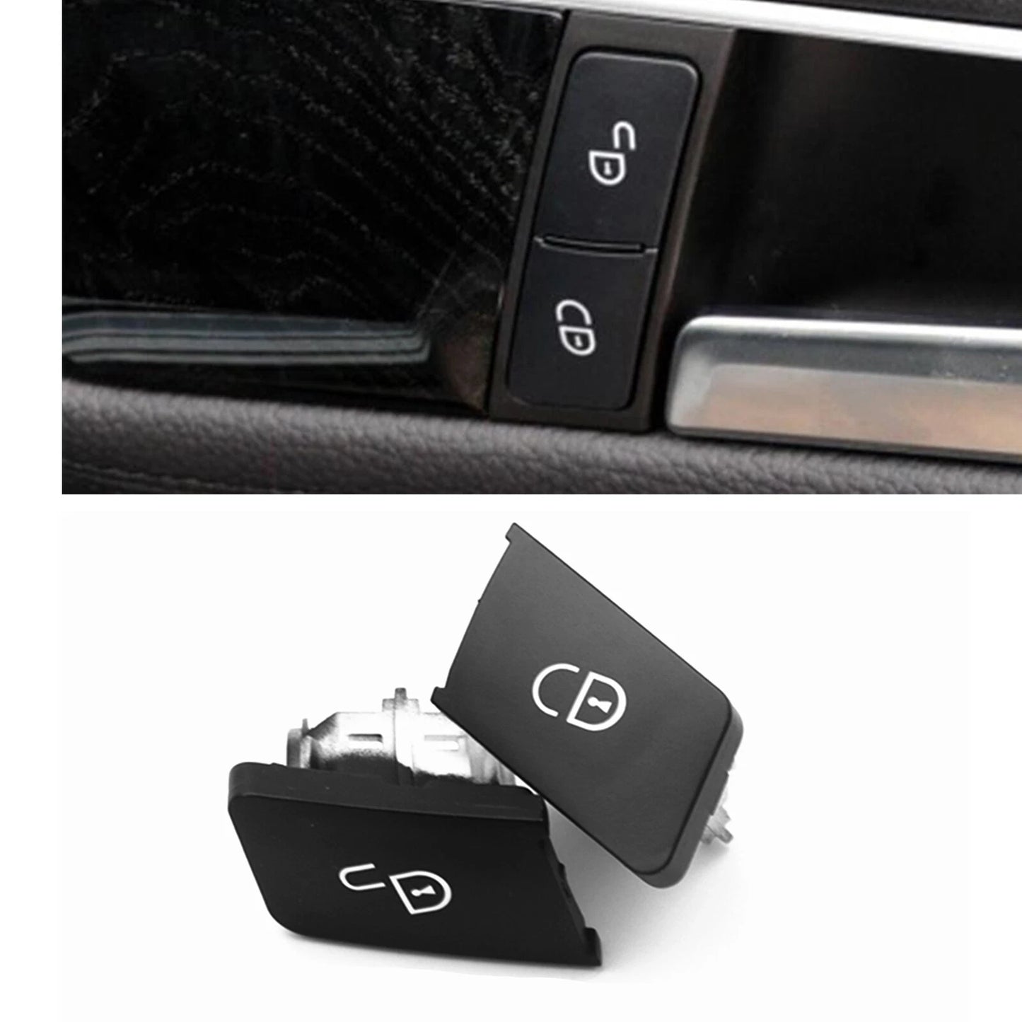 4 x Door Lock Buttons for Mercedes Benz W204 W212 W207 (2008-2018)