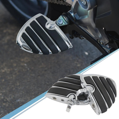 1 Pair 10.5mm Billet Aluminum Motorcycle Footrest Footpeg for Bike Black