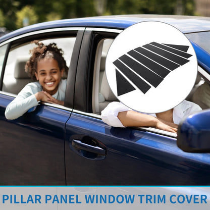 8 Pcs Black Carbon Fiber Window Trim Covers for Honda CRV (2023)