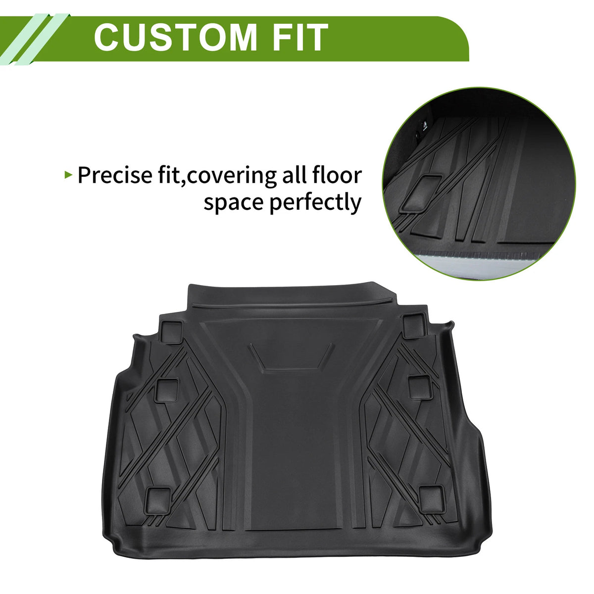 Cargo Liner Rear Trunk Mat for Jeep Wrangler JL 5 Seats (2018-2024)