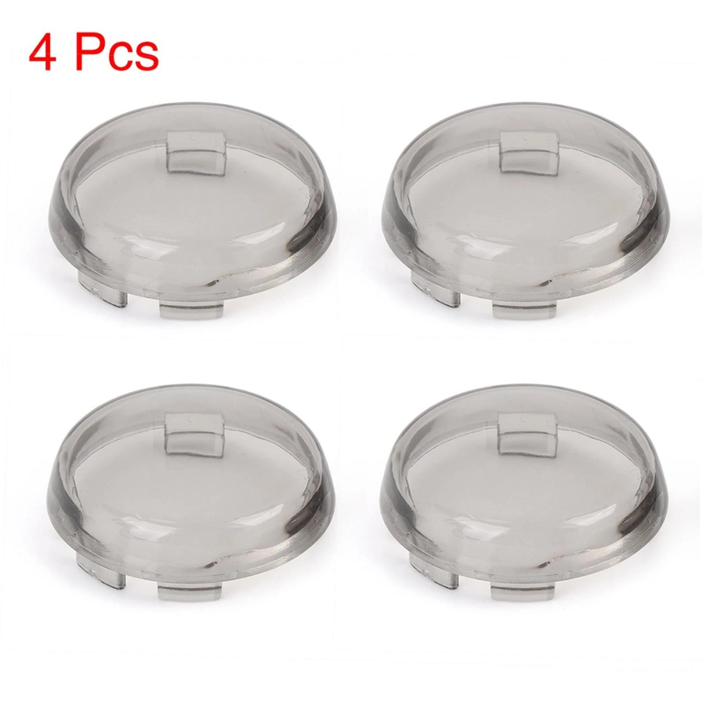 4pcs Motorcycle Turn Signal Light Indicator Lens Cover Smoked Color for Harley