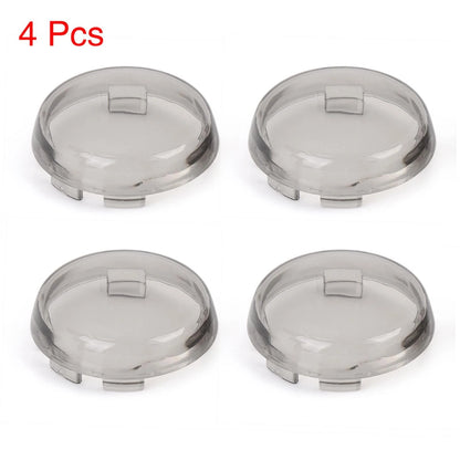 4pcs Motorcycle Turn Signal Light Indicator Lens Cover Smoked Color for Harley