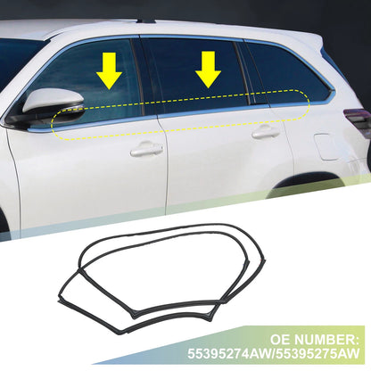 2 x Window Glass Seals for Jeep Wrangler (2007-2018)