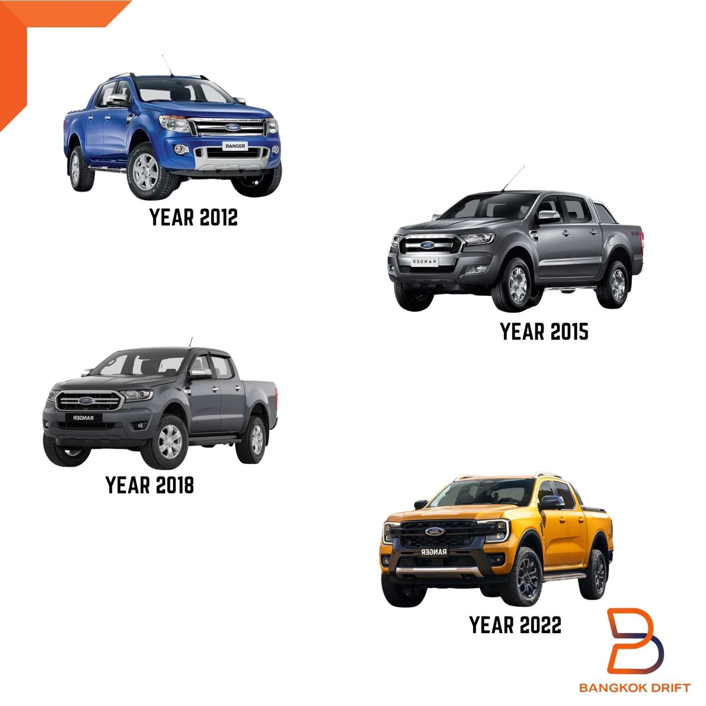 Chrome Door Sill Scuff Plates for Ford Ranger Dual Cab Ute (2012-2024)