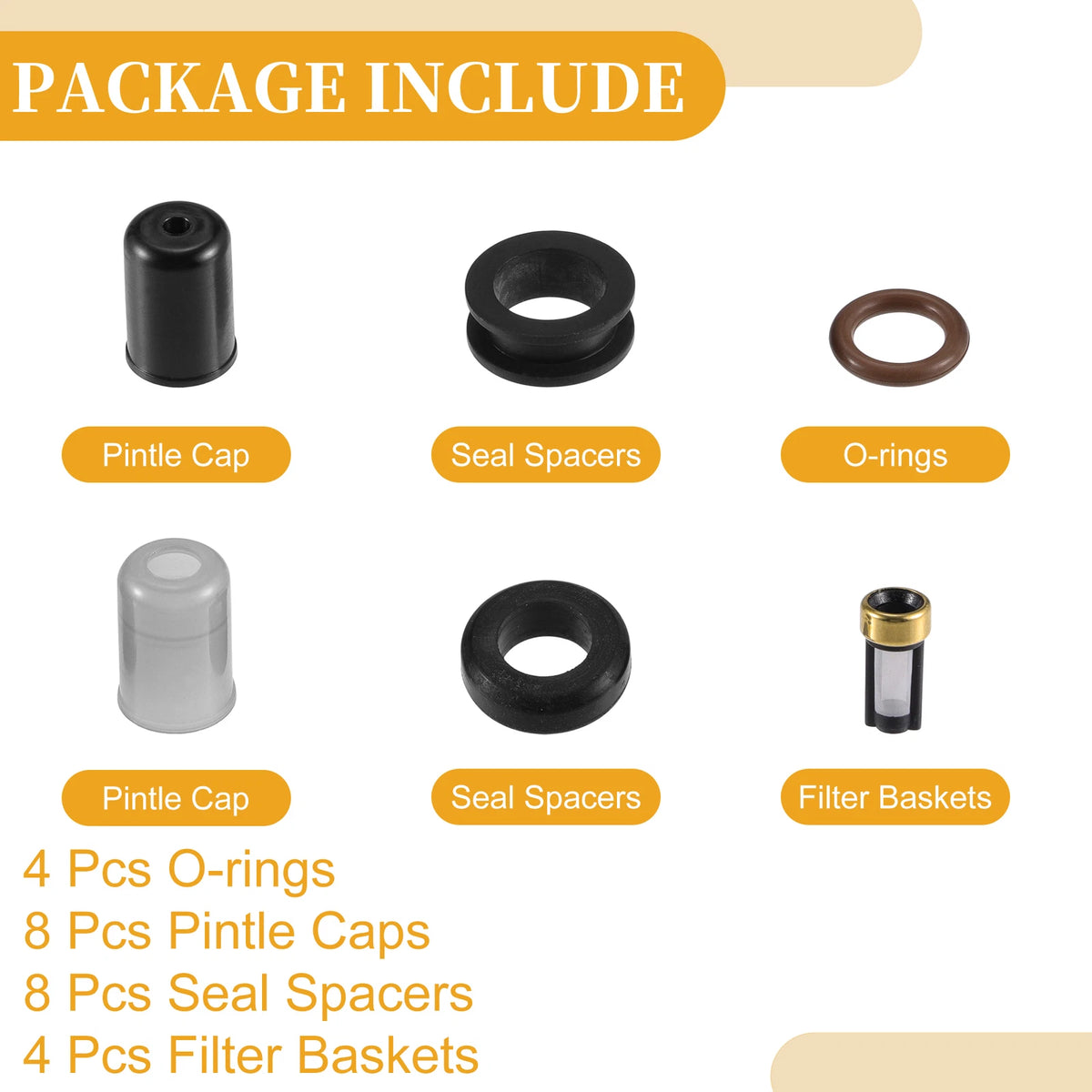 Fuel Injector Seal O Ring 4 x Sets for Toyota Corolla MR2 (1990-2002)