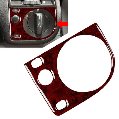 Wood Red Headlight Switch Knob Cover Trim for BMW 3 Series (1991-1999)