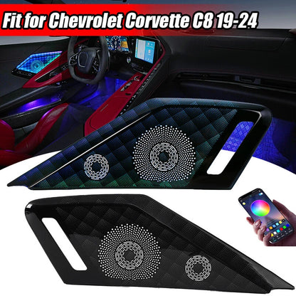 Interior Door Speaker Dash Cover with LED Light for Corvette C8 (2019-2024)