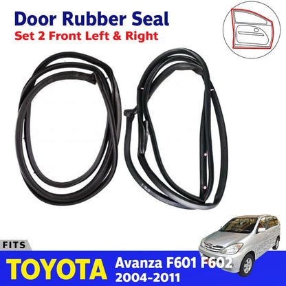 Door Rubber Seal FL+FR Fits Toyota Avanza F600 F601 F602 Facelift 2004-11 D02