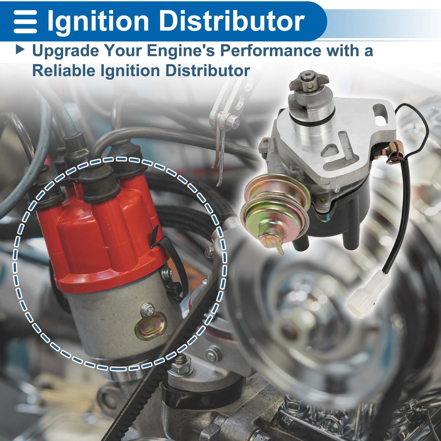 Ignition Distributor Assembly for Toyota Corolla L4 1.6L (1988–1988)