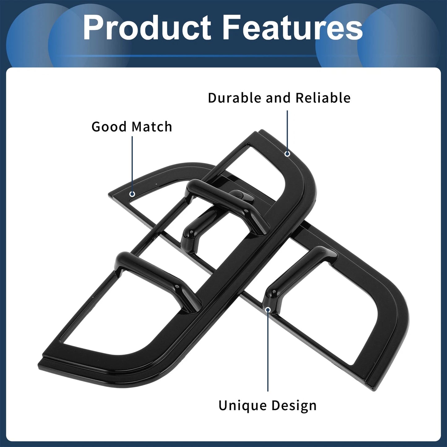 Headlight Trim Bezels for Ford Bronco  - 2 x Front Left & Right