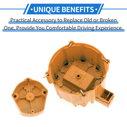 Distributor Cap Kit for Chevy GM SBC BBC 305 327 350 396 454 Orange Rotor