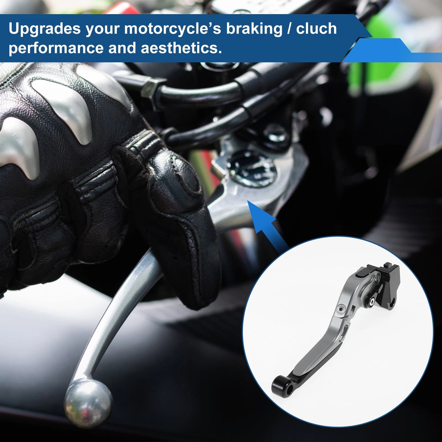 1 Pair Adjustable Short Long Brake Levers for Kawasaki Z1000SX (17–20)