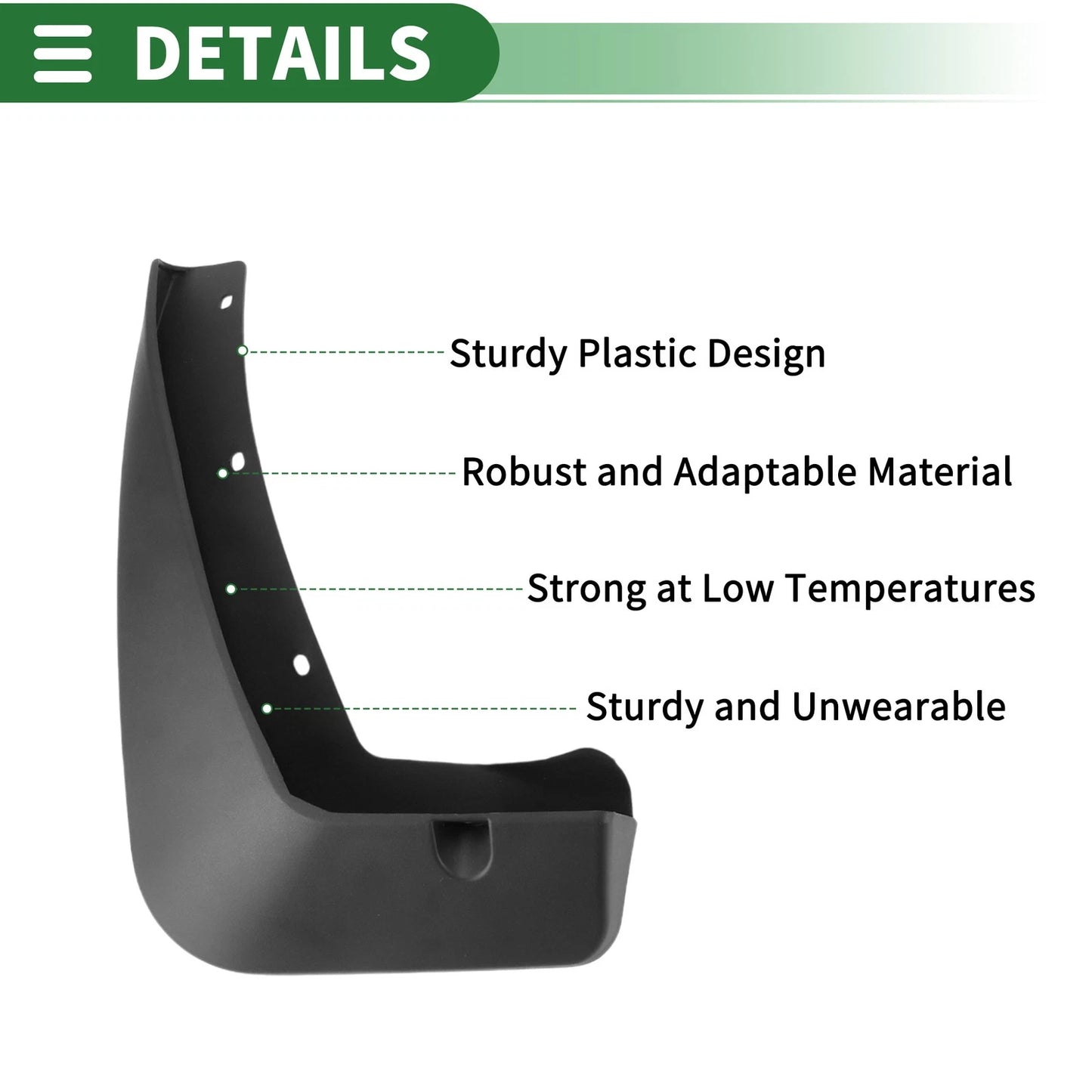 Mud Flaps Splash Guards 1 Set for Nissan Murano (2015-2019)