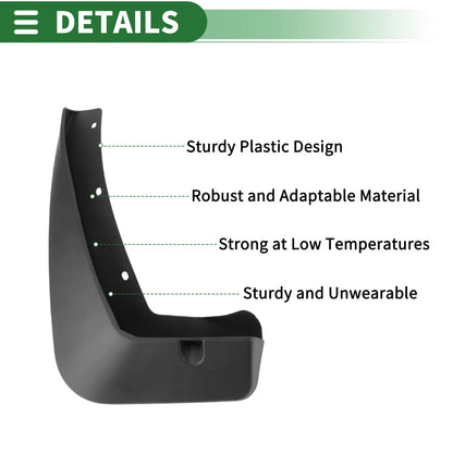 Mud Flaps Splash Guards 1 Set for Nissan Murano (2015-2019)