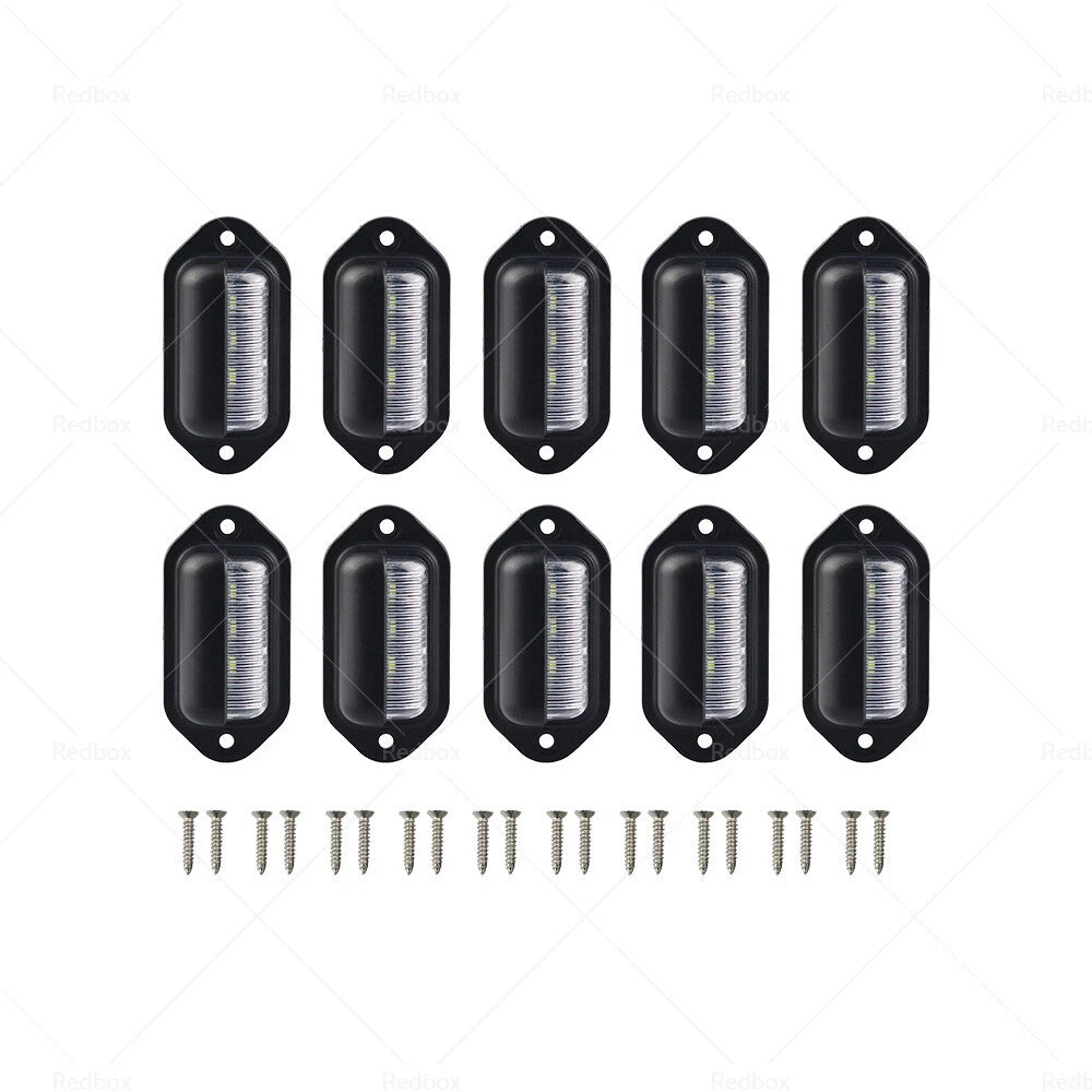 6LED License Plate Light for Truck SUV Trailer Lorry 12/24V