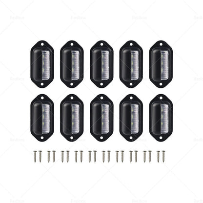 6LED License Plate Light for Truck SUV Trailer Lorry 12/24V