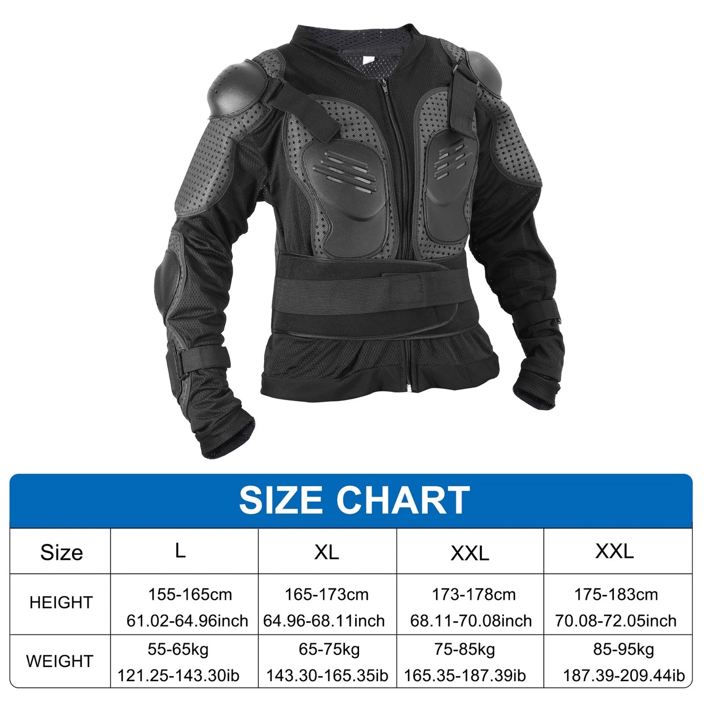 XL Dirt Bike Motorcycle Riding Protective Gear for Off-Road Cycling Black