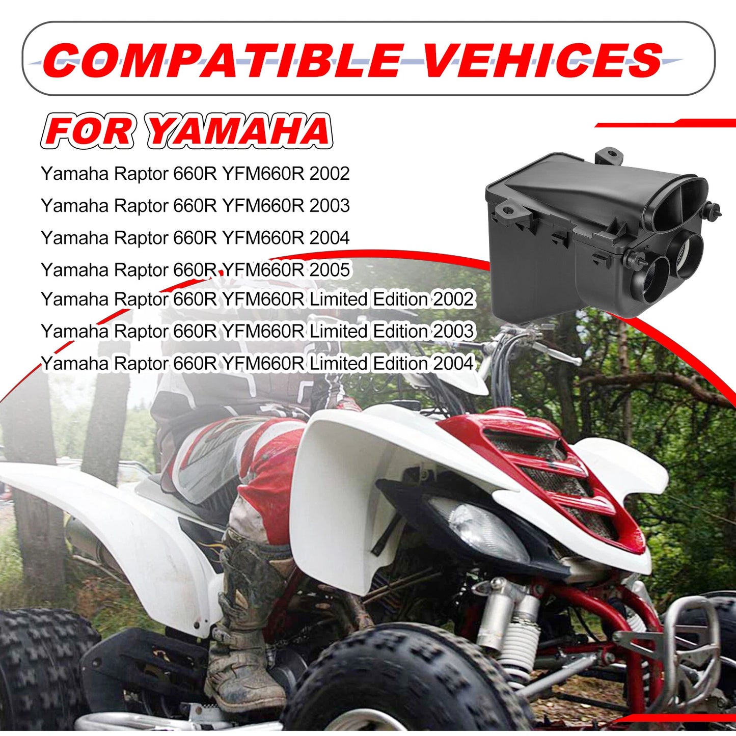 Air Box Intake Lid Snorkel Housing for Yamaha Raptor 660 LE (2002-2005)