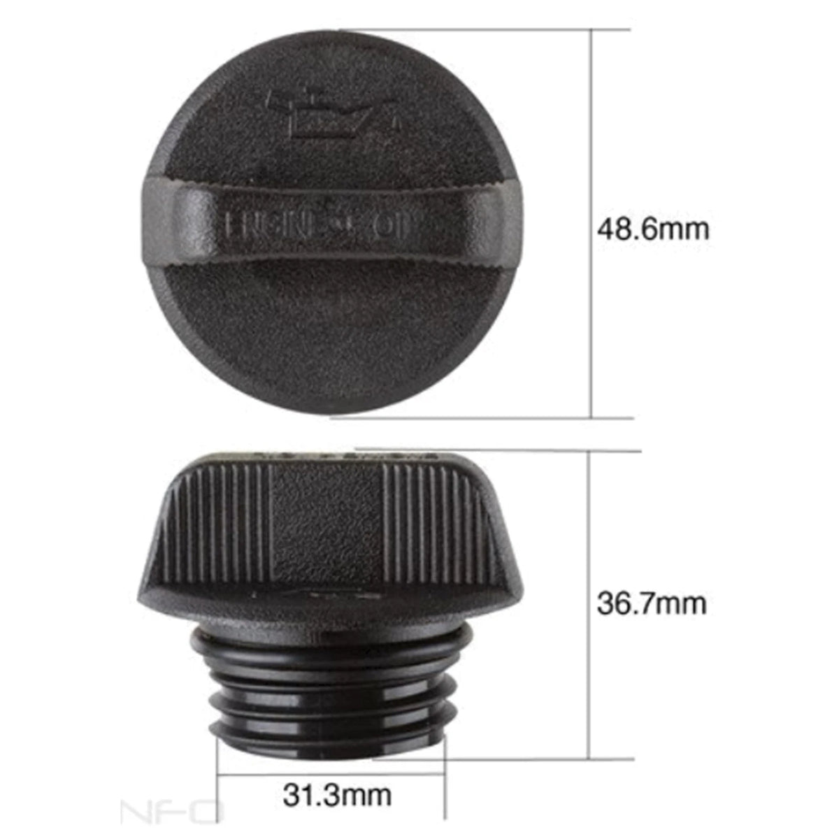 Oil Filler Cap for Mitsubishi Mirage LA 3cyl 1.2L 3A92 (2013 - 2017)