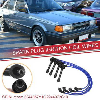 4pcs Spark Plug Wire Ignition Coil Cable for Nissan Sentra (1995-1999)
