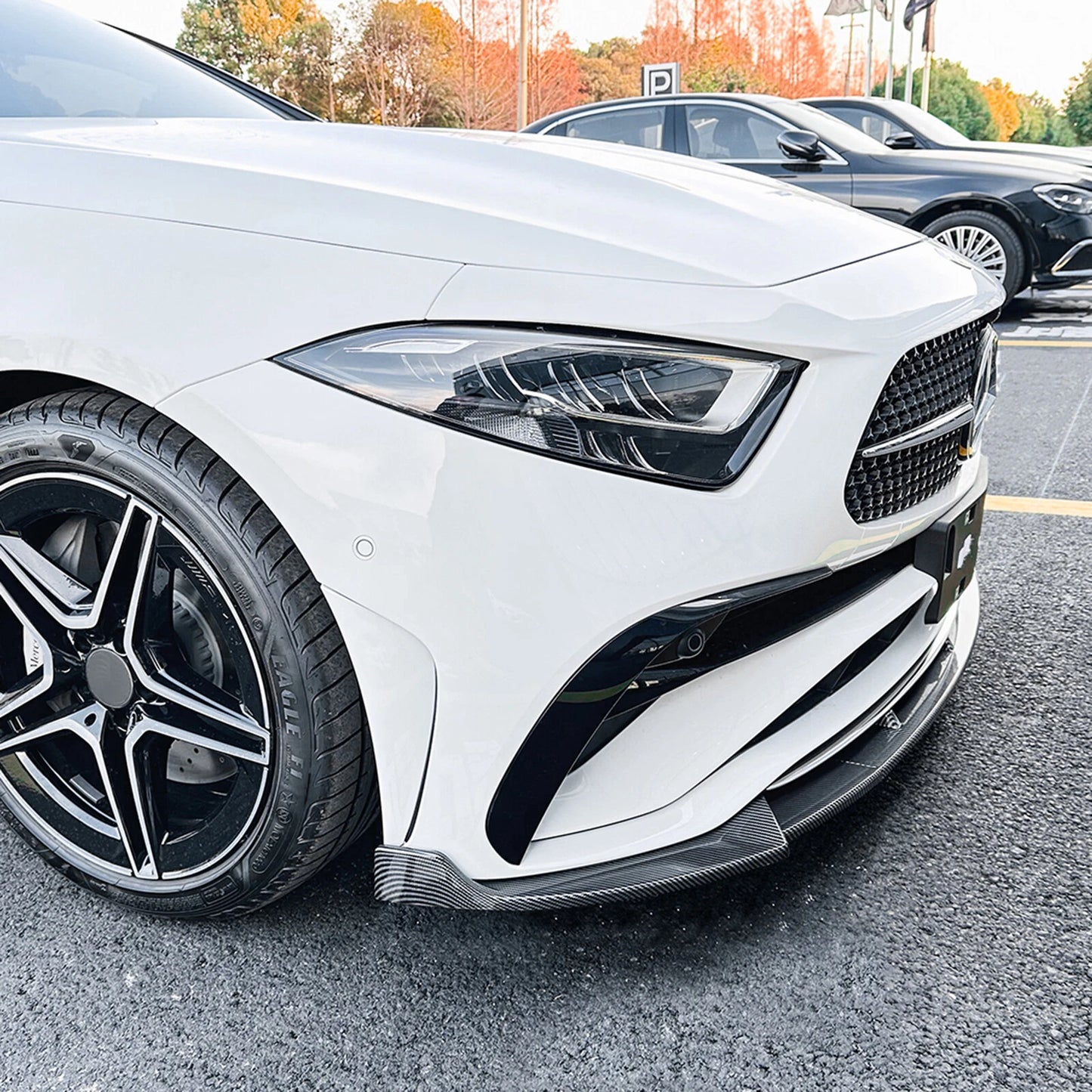 Front Bumper Spoiler Lip Kit for Benz CLS C257 AMG (2022-2024)