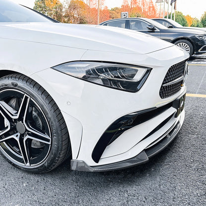 Front Bumper Spoiler Lip Kit for Benz CLS C257 AMG (2022-2024)