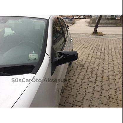 Side View Mirror Covers for Renault Megane 3 Mk3 (2008-2016) - Gloss Black 2 Piece