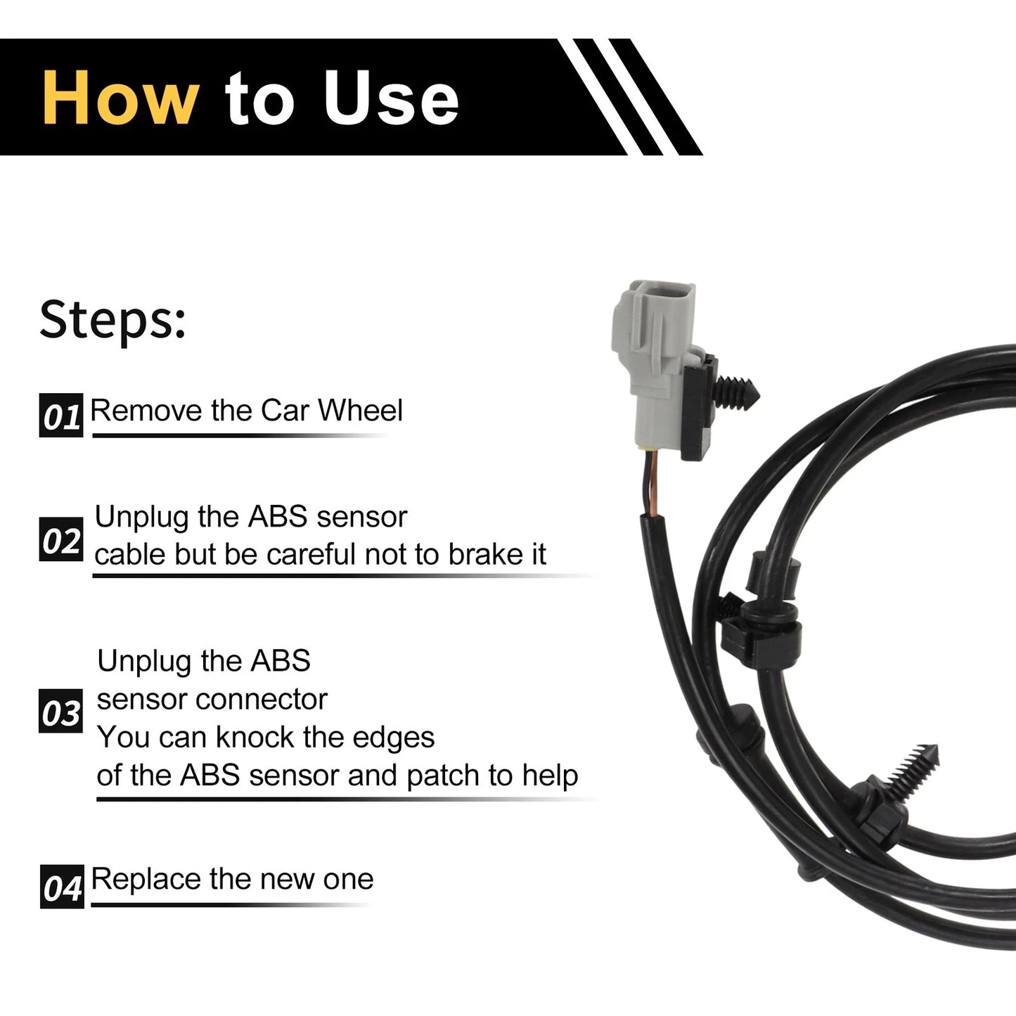 ABS Wheel Speed Sensor  Front Left/Right for Dodge Ram 1500 (2000 - 2001)