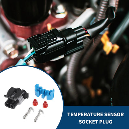 2 x Pins Temperature Sensor Socket Plug for Buick