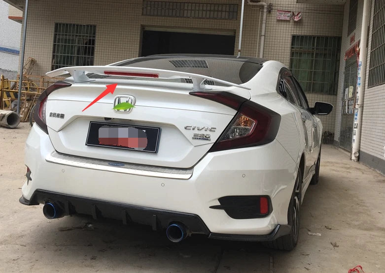 Universal Spoiler Wing for Honda Civic Sedan 2016-2021 Pearl White