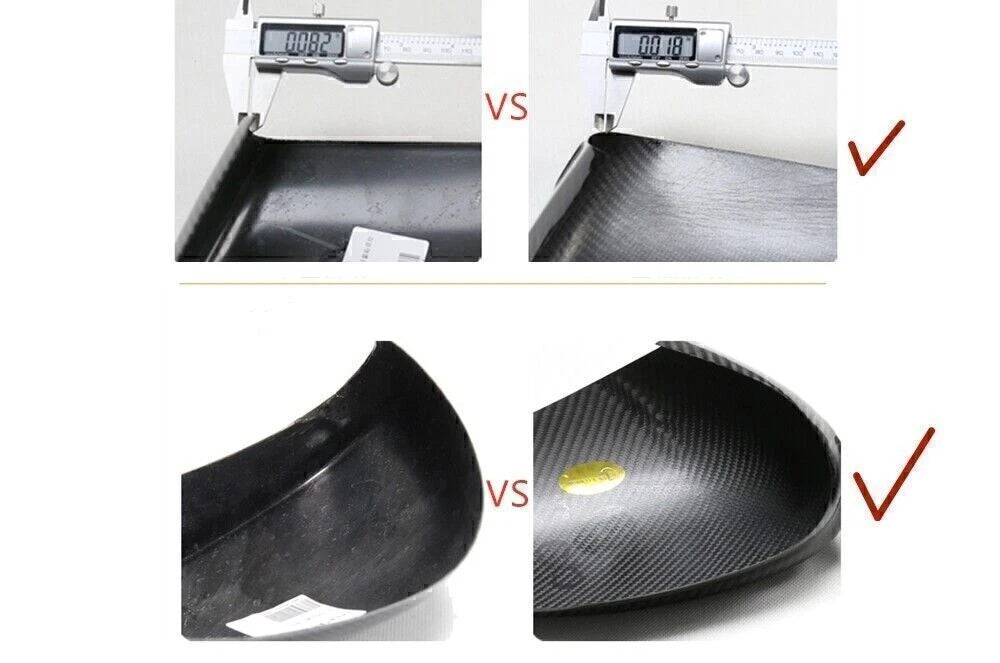 2 x Honeycomb Carbon Black Side Mirror Covers for Lexus IS200t IS250 IS350 (13-19)