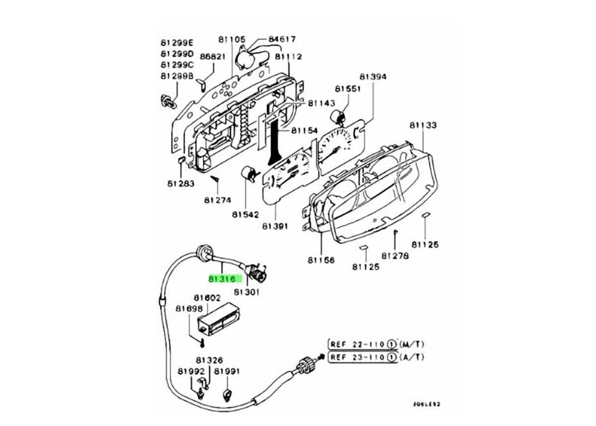 Speedometer Cable for Mitsubishi L200 Triton 2.8L 4WD (1996-2004)