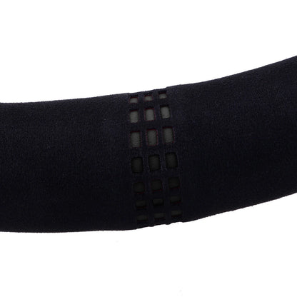 38cm D Shape Faux Suede Steering Wheel Cover for Universal Cars