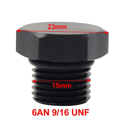 2 x Aluminum 6AN Block Off Cap ORB Plug Male Fitting Adapters for Universal