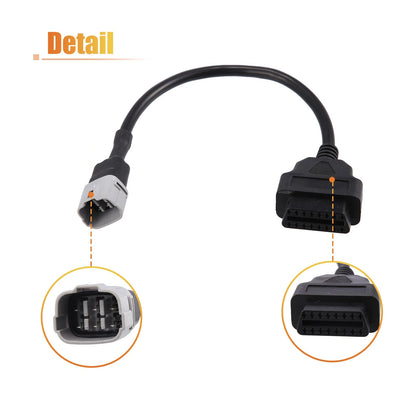 6 Pin to OBDII Diagnostic Cable Cord for Suzuki Motorcycle