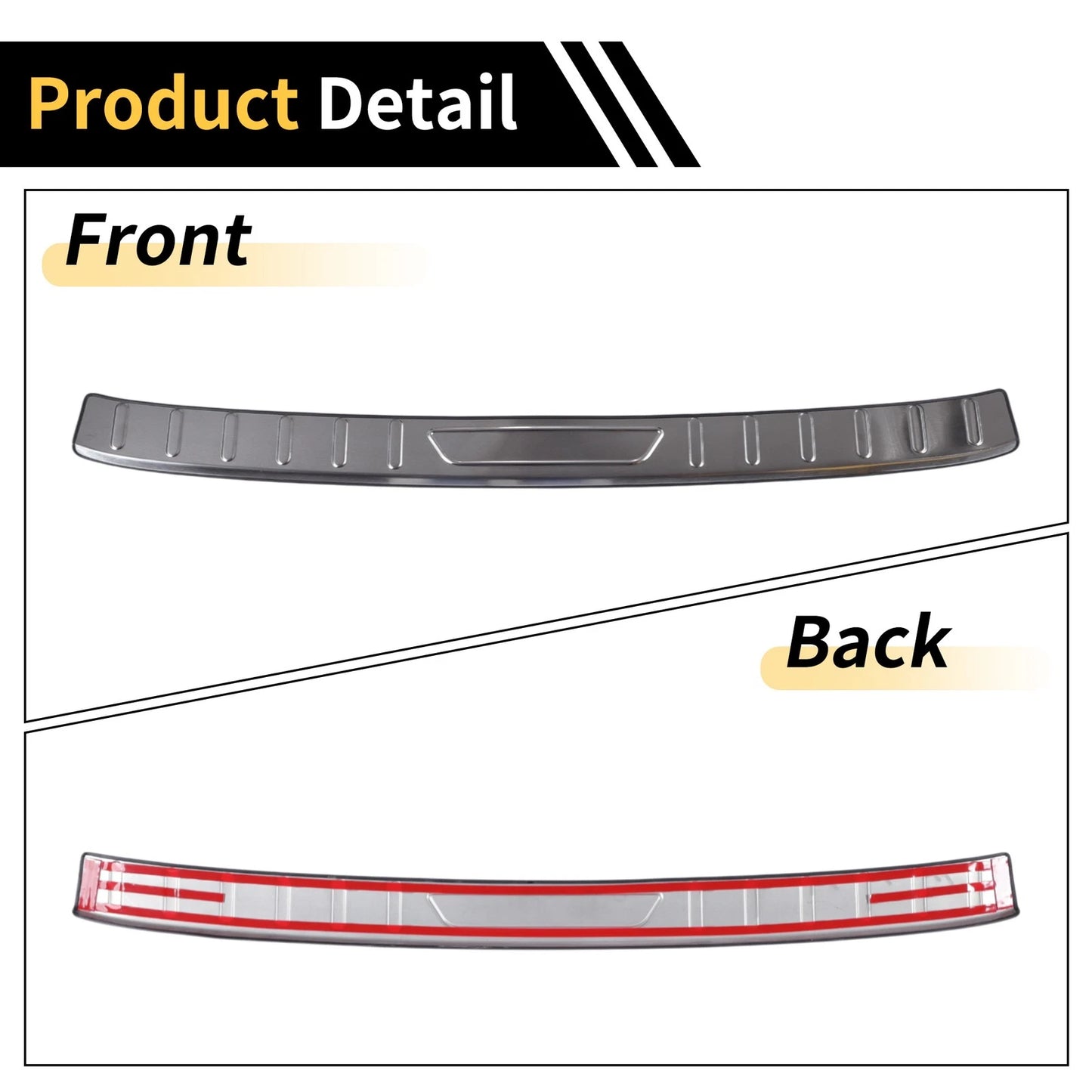 Rear Bumper Topper for Toyota Camry 2018-2025 Silver Tone 1 x Pcs