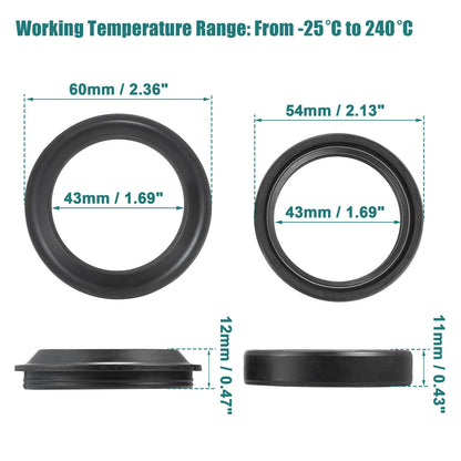 43mmx54mm Motorcycle Front Fork Shock Oil Seal for Honda X11 (1999-2005)