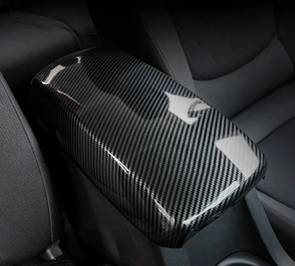 Armrest Storage Box Lid Carbon Fiber Cover Trim for Toyota Corolla (2020-2024)