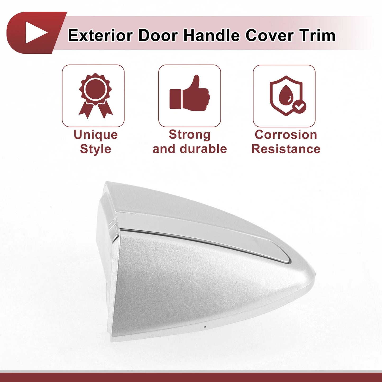 Silver Exterior Door Handle Cover Trim for Toyota Corolla (2014-2018)